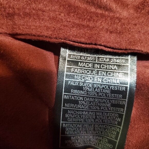 Bb Dakota womens Drape Front Pre Faux Suede Jacket Cherrywood size medium new - Picture 14 of 14